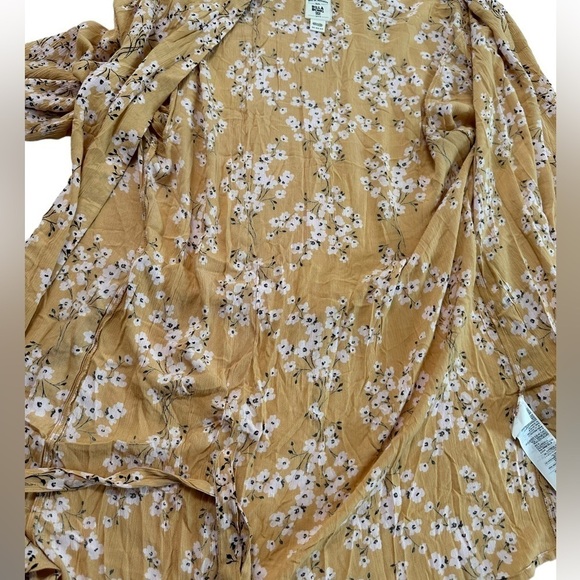 Billabong Ocean Sky Floral Belted Wrap Around Dress Size M/L - Picture 10 of 17